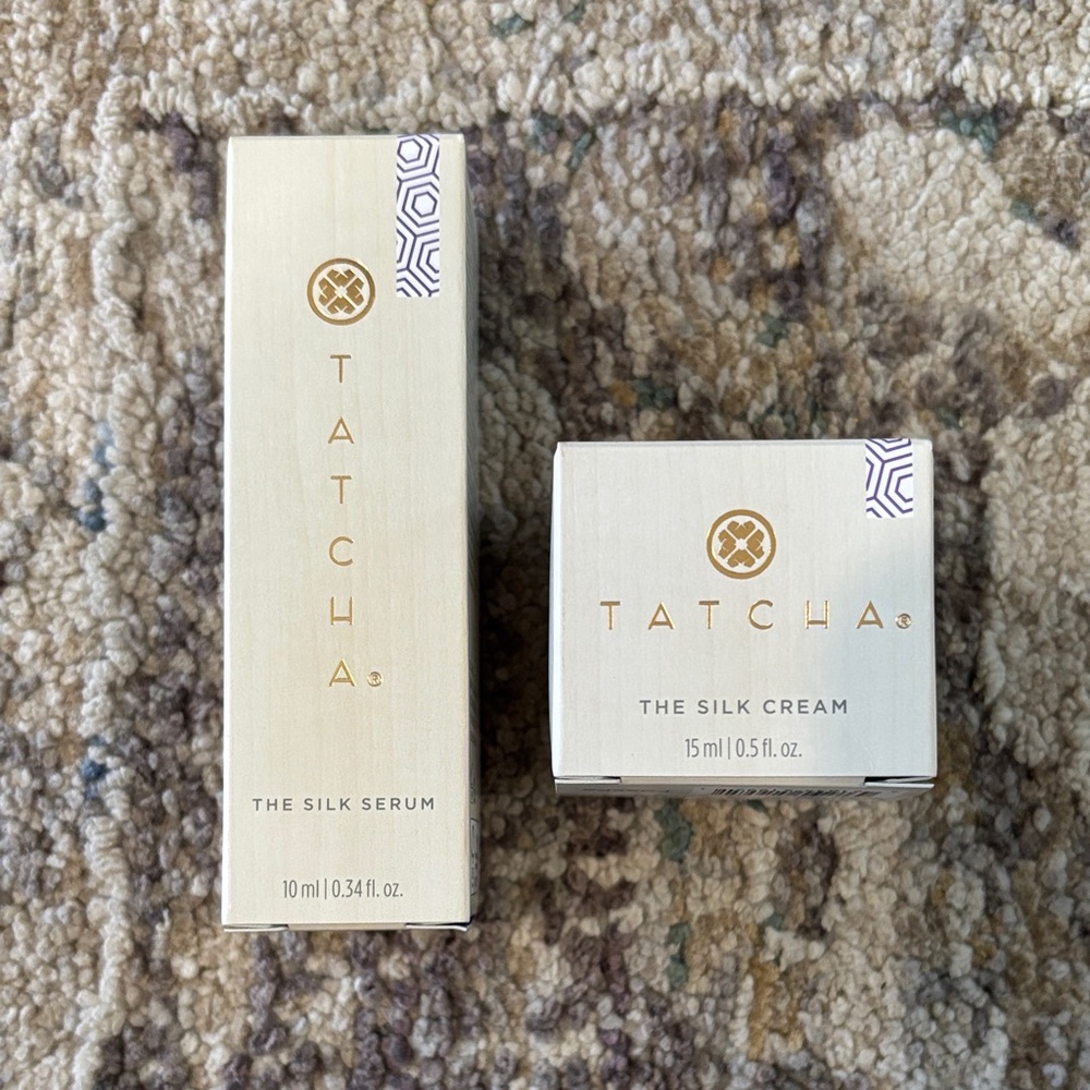 Tatcha The Silk Serum and Silk Cream Mini Duo - Gold and Cream